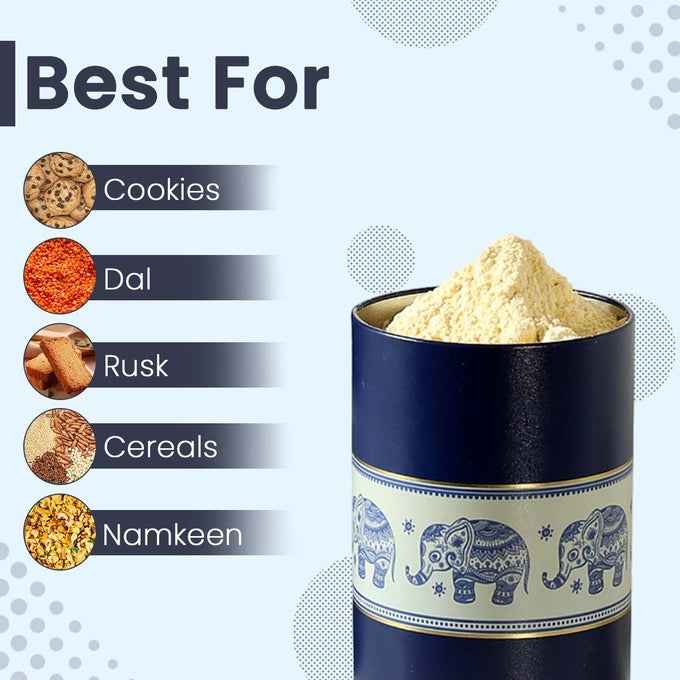 Mandala Blue Elephant 850ml Food Grade Metal Jars Set of 2 M  Size