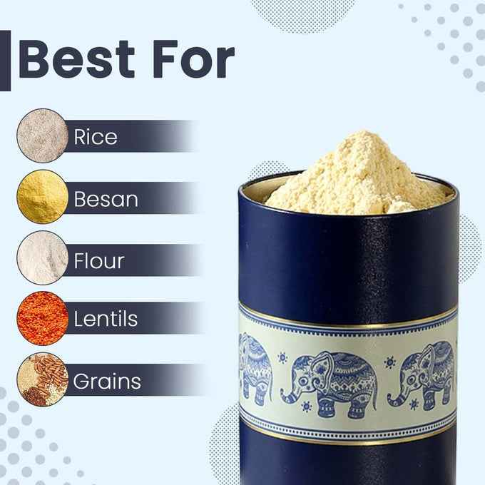 Mandala Blue Elephant 1450ml Food Grade Metal Jars Set of 2 X-L Size