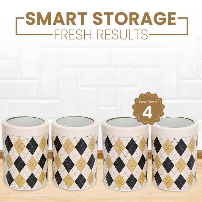 Brit Scottish Beige 1150ml Airtight Food Storage Container Set of 4 L Size - Jarsome
