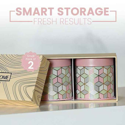 Moroccan Pink Pastel Container Airtight Lid Jars  - Jarsome