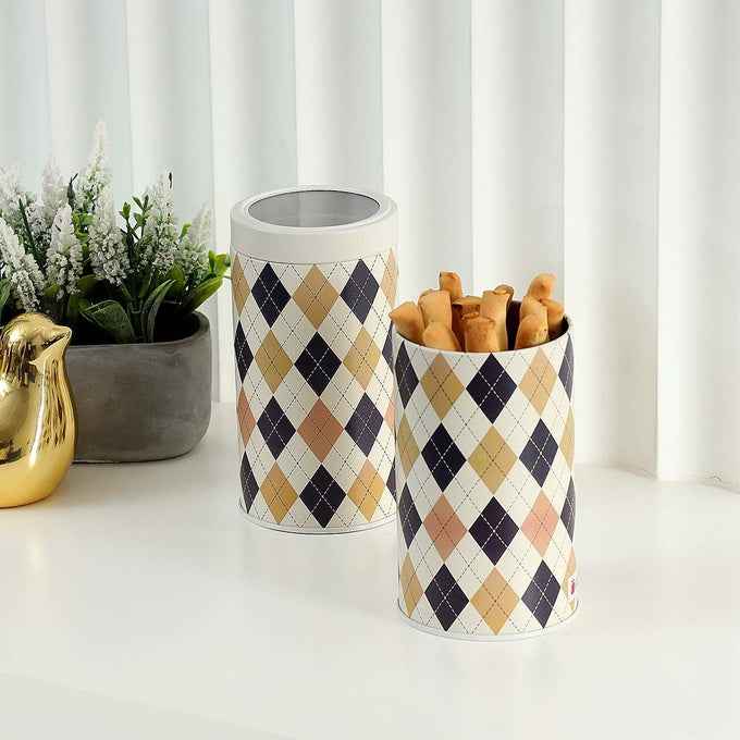 Brit Scottish Beige 850ml Airtight Food Storage Container Set of 2 M Size - Jarsome