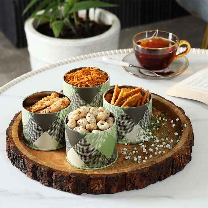 Brit Scottish Olive 450ml Airtight Food Storage Container  Set of 4 S Size - Jarsome