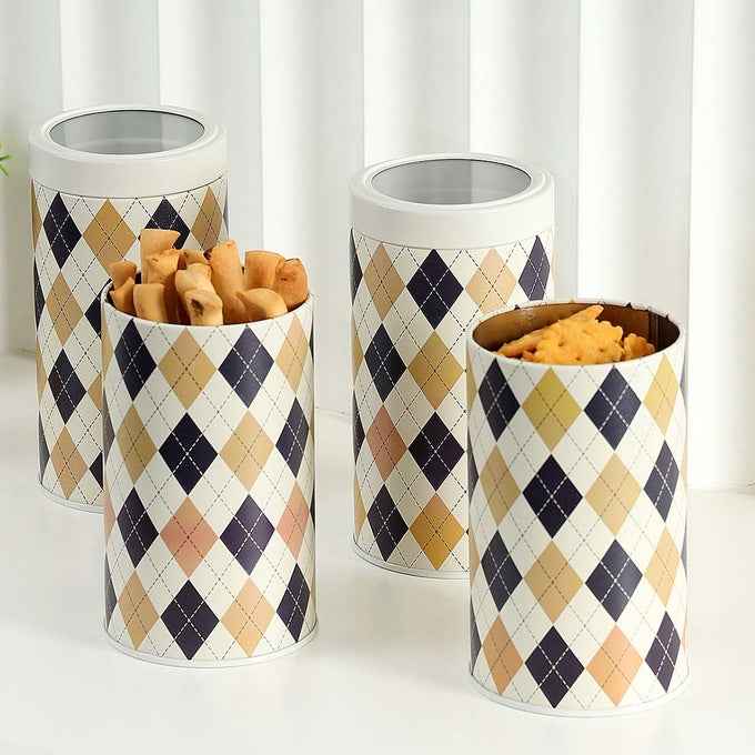 Brit Scottish Beige 1450ml Airtight Food Storage Container Set of 4 X-L Size - Jarsome