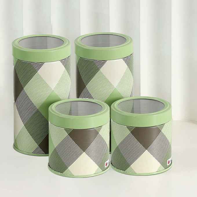 Brit Scottish Olive 450ml & 1150ml Airtight Food Storage Container Set of 4 (2S+2L) Size - Jarsome