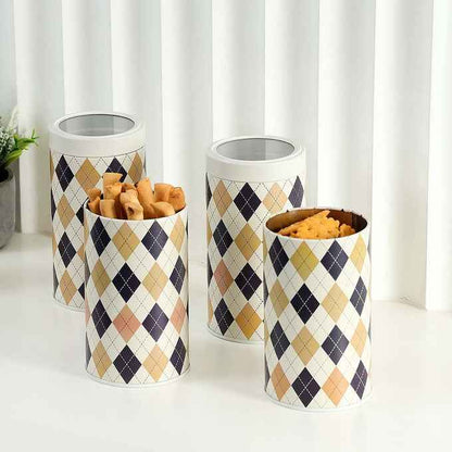 Brit Scottish Beige 850ml Airtight Food Storage Container Set of 4 M Size - Jarsome