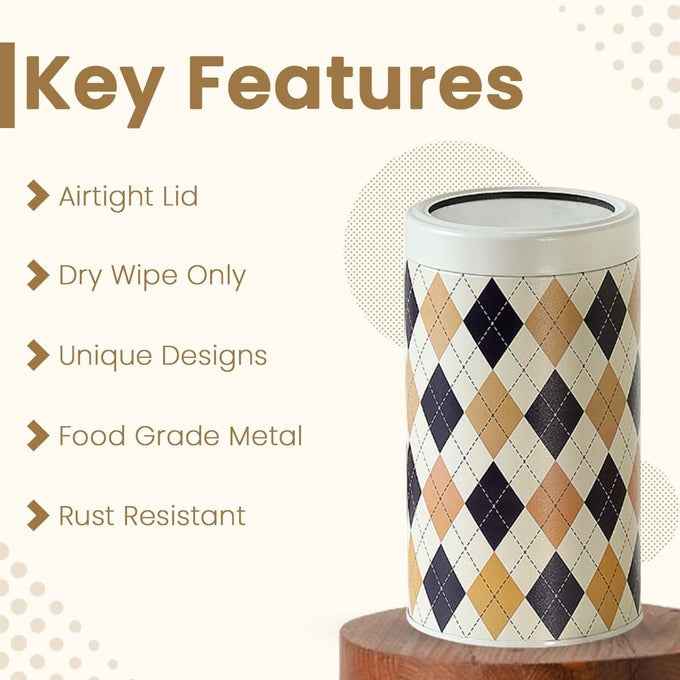 Brit Scottish Beige 1450ml Airtight Food Storage Container Set of 4 X-L Size - Jarsome