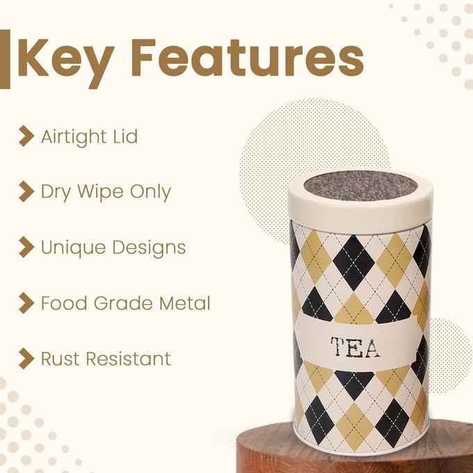 Brit Scottish Beige 850ml Airtight Food Storage Container Set of 3 M Size - Jarsome