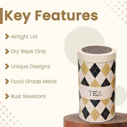 Brit Scottish Beige 850ml Airtight Food Storage Container Set of 3 M Size - Jarsome