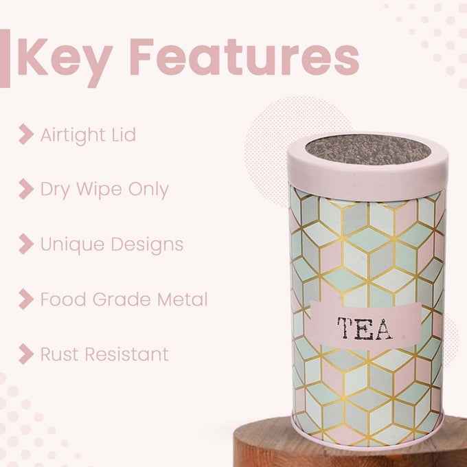 `Moroccan Pink Pastel 850ml Airtight Lid Jars Set of 3 M Size - Jarsome