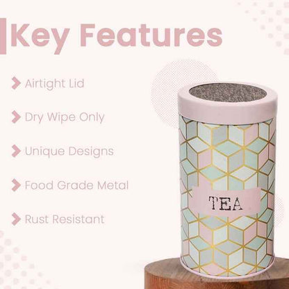 `Moroccan Pink Pastel 850ml Airtight Lid Jars Set of 3 M Size - Jarsome