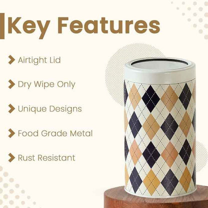 Brit Scottish Beige 1450ml Airtight Food Storage Container Set of 2 X-L Size - Jarsome