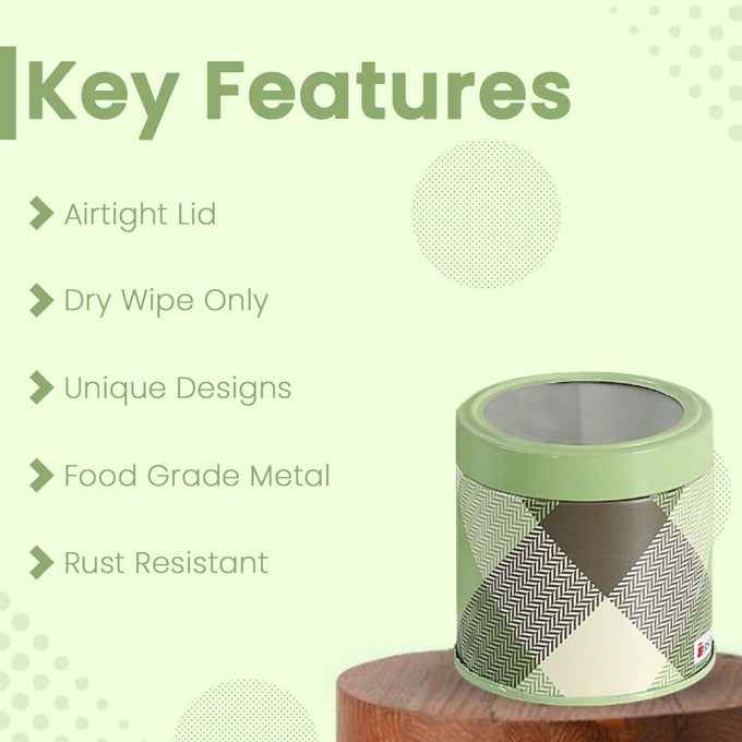 Brit Scottish Olive 450ml Airtight Food Storage Container  Set of 4 S Size - Jarsome