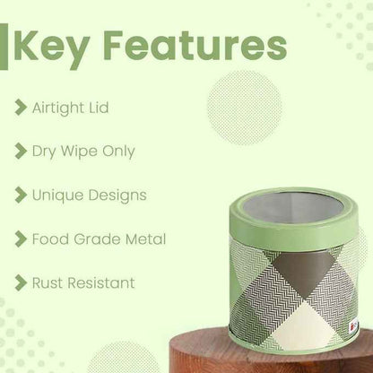 Brit Scottish Olive 450ml Airtight Food Storage Container  Set of 4 S Size - Jarsome