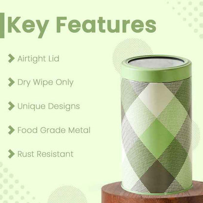 Brit Scottish Olive 450ml & 1150ml Airtight Food Storage Container Set of 4 (2S+2L) Size - Jarsome