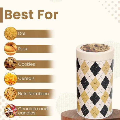 Brit Scottish Beige 850ml Airtight Food Storage Container Set of 2 M Size - Jarsome