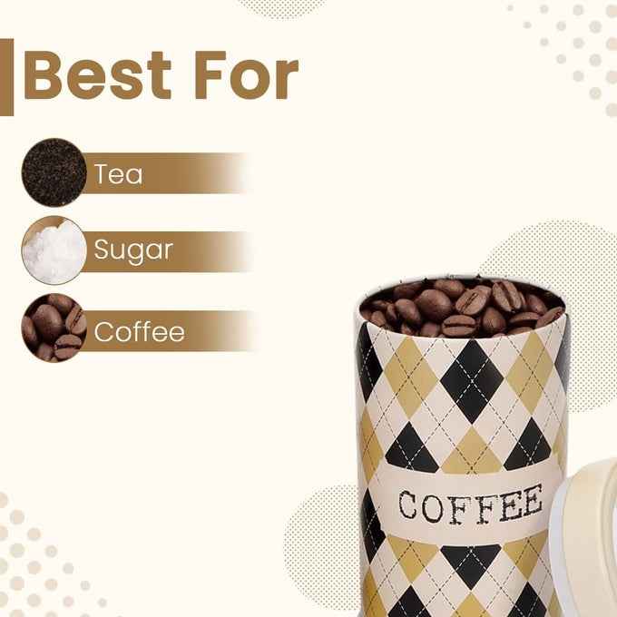 Brit Scottish Beige 850ml Airtight Food Storage Container Set of 3 M Size - Jarsome