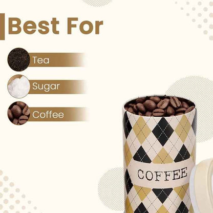 Brit Scottish Beige 850ml Airtight Food Storage Container Set of 3 M Size - Jarsome