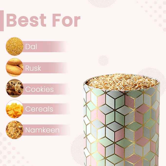 `Moroccan Pink Pastel 850ml Airtight Lid Jars Set of 2 M Size - Jarsome