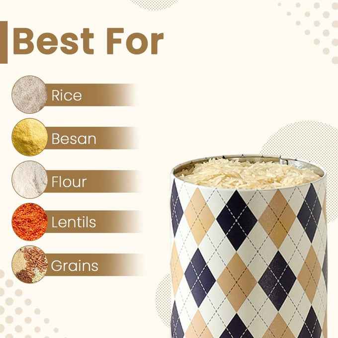 Brit Scottish Beige 1450ml Airtight Food Storage Container Set of 2 X-L Size - Jarsome