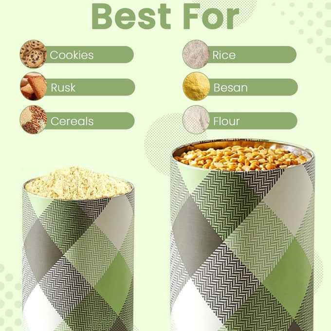 Brit Scottish Olive 850ml & 1450ml Airtight Food Storage Container  Set of 4 (2M+2XL) Size - Jarsome