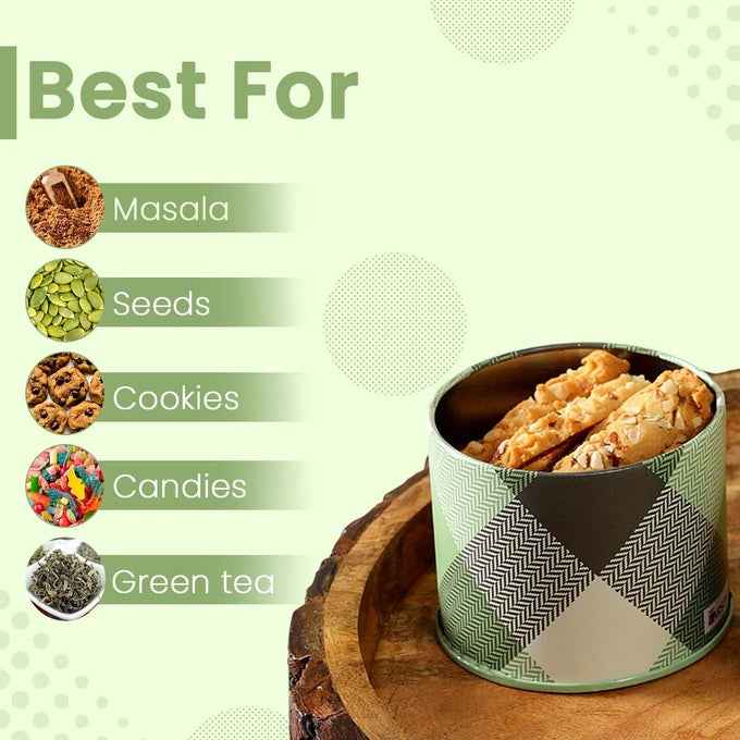 Brit Scottish Olive 450ml Airtight Food Storage Container  Set of 4 S Size - Jarsome