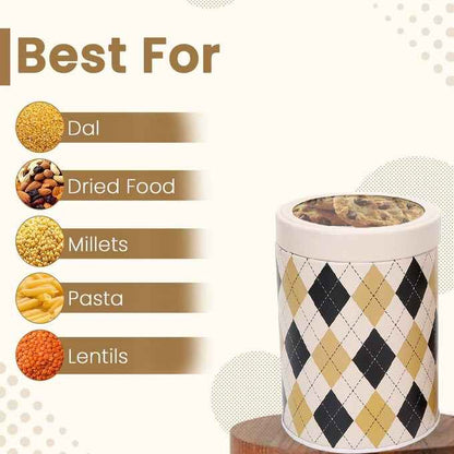 Brit Scottish Beige 1150ml Airtight Food Storage Container Set of 2 L Size - Jarsome