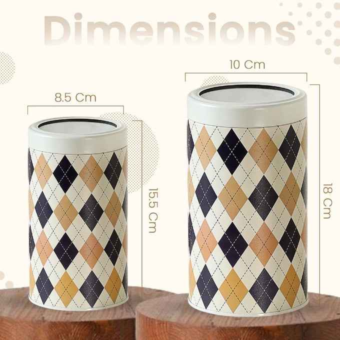 Brit Scottish Beige 850ml & 1150ml Airtight Food Storage Container Set of 4 - 2M+2X Size - Jarsome