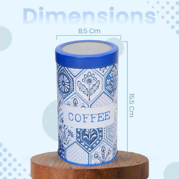 Moroccan Blue Pastel  850ml Airtight Lid Jars Set of 3 M Size - Jarsome