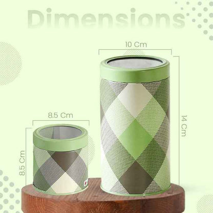 Brit Scottish Olive 450ml & 1150ml Airtight Food Storage Container Set of 4 (2S+2L) Size - Jarsome