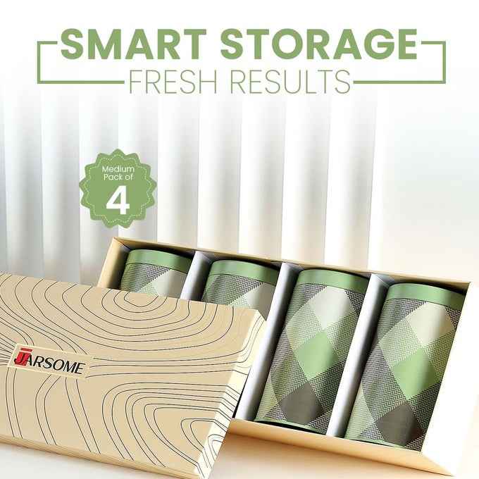 Brit Scottish Olive 850ml Airtight Food Storage Container Set of 4 M Size - Jarsome