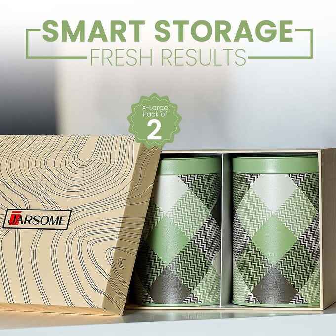 Brit Scottish Olive 1450ml Airtight Food Storage Container Set of 2 X-L Size - Jarsome