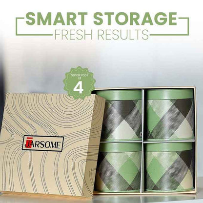 Brit Scottish Olive 450ml Airtight Food Storage Container  Set of 4 S Size - Jarsome