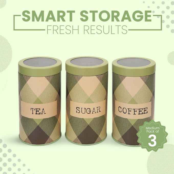 Brit Scottish Olive 850ml Airtight Food Storage Container Set of 3 M Size - Jarsome