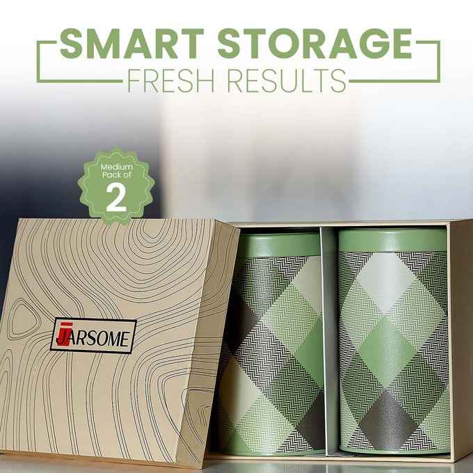 Brit Scottish Olive 850ml Airtight Food Storage Container Set of 2 M Size - Jarsome