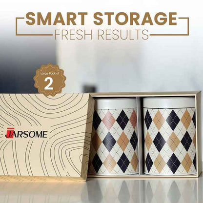 Brit Scottish Beige 1150ml Airtight Food Storage Container Set of 2 L Size - Jarsome