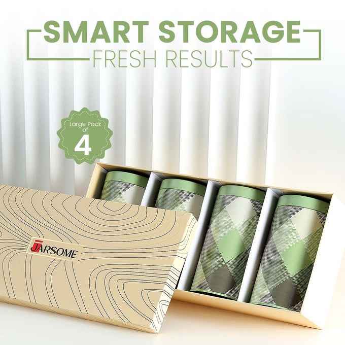 Brit Scottish Olive 1150ml Airtight Food Storage Container  Set of 4 L Size - Jarsome